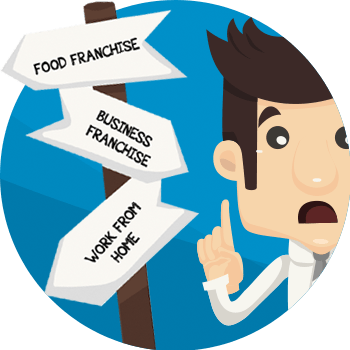 Man choosing a path illustration